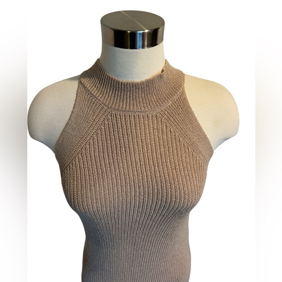 Tan Sleeveless Knit Top - Picture 2 of 5